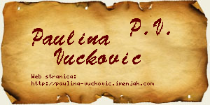 Paulina Vučković vizit kartica